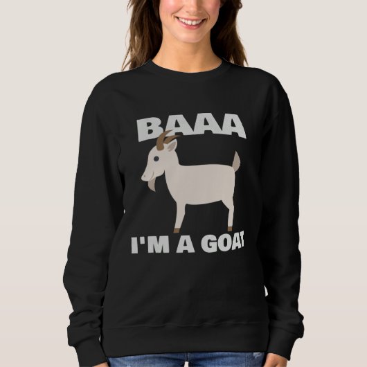 Baa I m A Goat Costume Animal  Halloween Party Goa スウェットシャツ (正面)