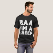 Baa I’m a Sheep Funny Text Design Tシャツ (正面フル)