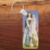 Baa Lambs かわいらし by Ford Madox Brown キーホルダー (正面)