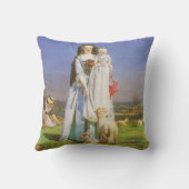 Baa Lambs かわいらし by Ford Madox Brown クッション (裏面)