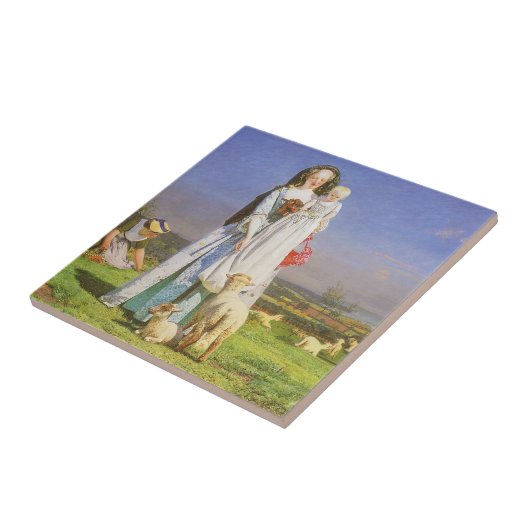 Baa Lambs かわいらし by Ford Madox Brown タイル (側面)