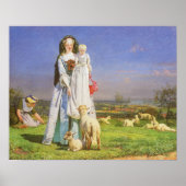 Baa Lambs かわいらし by Ford Madox Brown ポスター (正面)