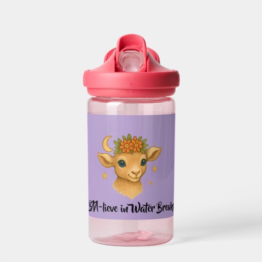 BAA-lieve Girls' Pink Camelback Water Bottle ウォーターボトル (正面)