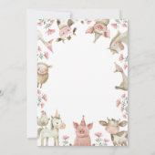 baa oink moo 私は2さいの おたんじょうび　ごあいさつ　農家の娘 2さいのおたんじょうび 招待状 (裏面)