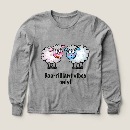 Baa-rilliant - かわいいカートゥーン 羊のペア (デザイン正面)