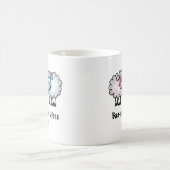 Baa-rilliant - かわいいカートゥーン 羊のペア コーヒーマグカップ (中央)