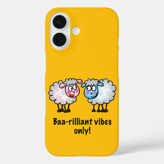 Baa-rilliant - かわいいカートゥーン 羊のペア Case-Mate iPhoneケース (裏面)