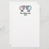 Baa-rilliant - Cute Cartoon Sheep Pair 便箋 (正面/裏面)