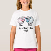 Baa-rilliant - Cute Cartoon Sheep Pair Tシャツ (正面)