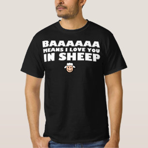 BaaaはI愛をヒツジ-おもしろいなヒツジのワイシャツの意味します Tシャツ