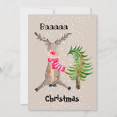 Baaaaクリスマスウォーター色トナカイ シーズンカード (正面)