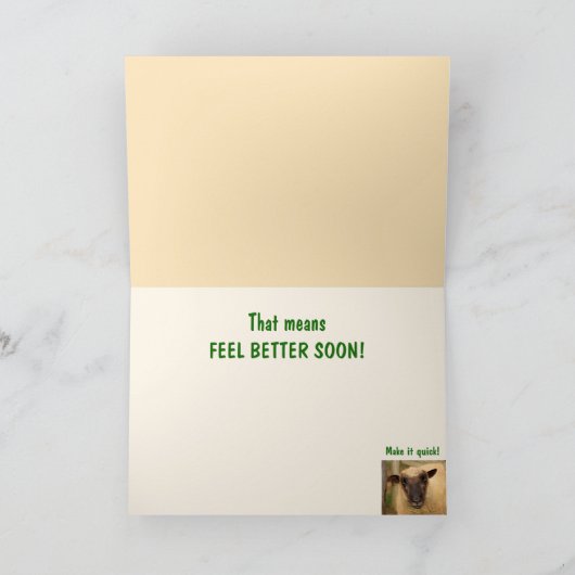 BAAAAAA羊が元気になる カード (内部)