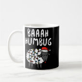 Baaah Humbug Sheep Xmas Lights Funny Anti Christma コーヒーマグカップ (左)