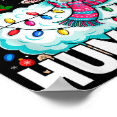 Baaah Humbug Sheep Xmas Lights Funny Anti Christma ポスター (角)