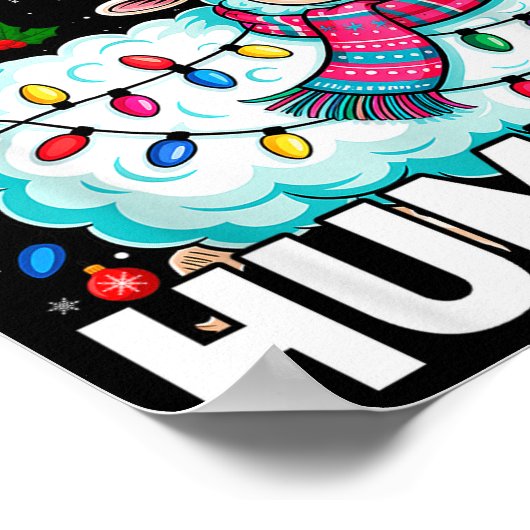 Baaah Humbug Sheep Xmas Lights Funny Anti Christma ポスター (角)