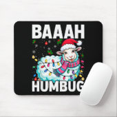 Baaah Humbug Sheep Xmas Lights Funny Anti Christma マウスパッド (マウス)