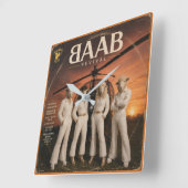 BAABアルバム: パロディ スクエア壁時計 (傾斜)