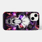 BAAL ライブストリーム スマホケース - ネオンスカル スナップケース iPhoneケース (裏面横)