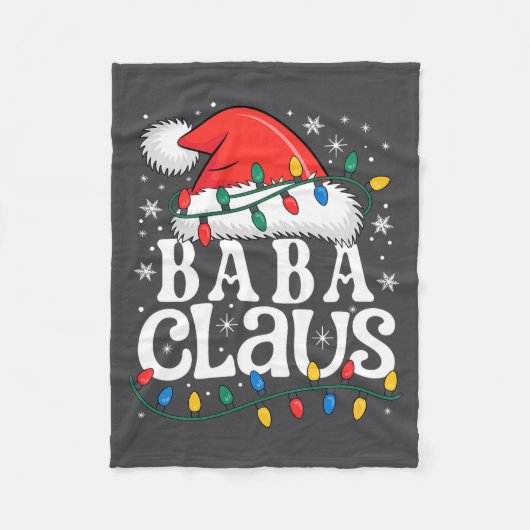 Baba Claus Funny Xmas Christmas Grandma Holiday St フリースブランケット (正面)