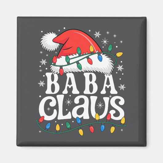 Baba Claus Funny Xmas Christmas Grandma Holiday St マグネット (正面)
