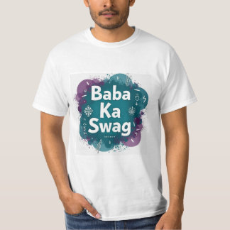 Baba Ka Swag | ボールドデシ・アブストラクトヒンディーグラフィック Tシャツ