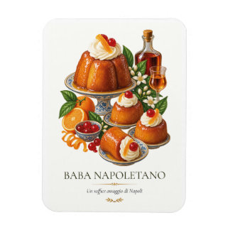 Baba Napoletano – Vintage Italian Dessert マグネット