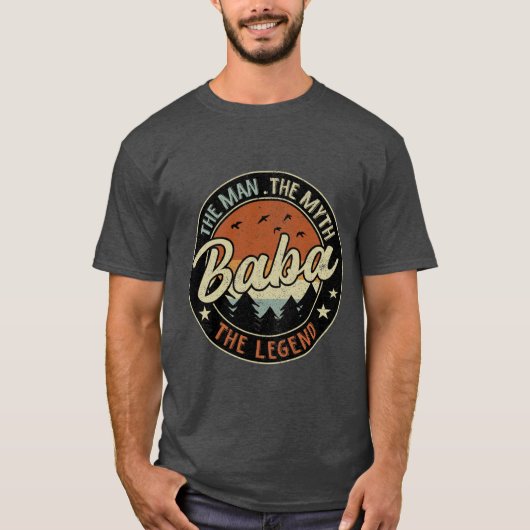 Babahe Manhe Mythhe 神話の伝説 ヴィンテージ 父の日 ギフト Tシャツ (正面)