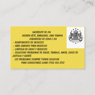 Babalawoの名刺 名刺