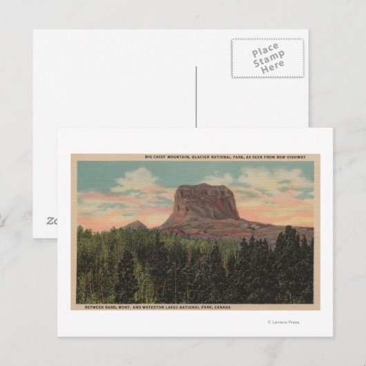 Babb, MT - View of Big Chief Mountain from Hwy ポストカード (正面/裏面)