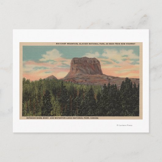 Babb, MT - View of Big Chief Mountain from Hwy ポストカード (正面)