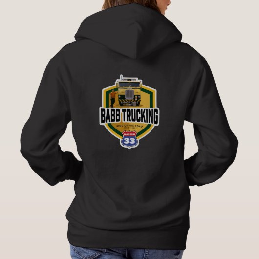 Babb Trucking Hoodie Design パーカ (裏面)