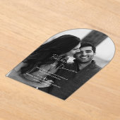 Babbette Minimalist写真モダン結婚の アクリル招待状 (レイダウン)