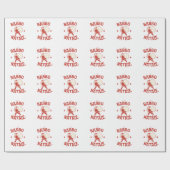 Babbo Natale Italian Santa Renna Merry Christmas ラッピングペーパー (フラット)