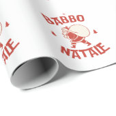 Babbo Natale Italian Santa Renna Merry Christmas ラッピングペーパー (ロールコーナー)
