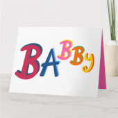 BABBYブラックカントリーワード新生児カード カード (正面)