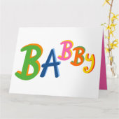 BABBYブラックカントリーワード新生児カード カード (黄色い花)