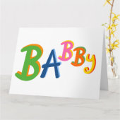 BABBYブラックカントリーワード新生児カード カード (黄色い花)