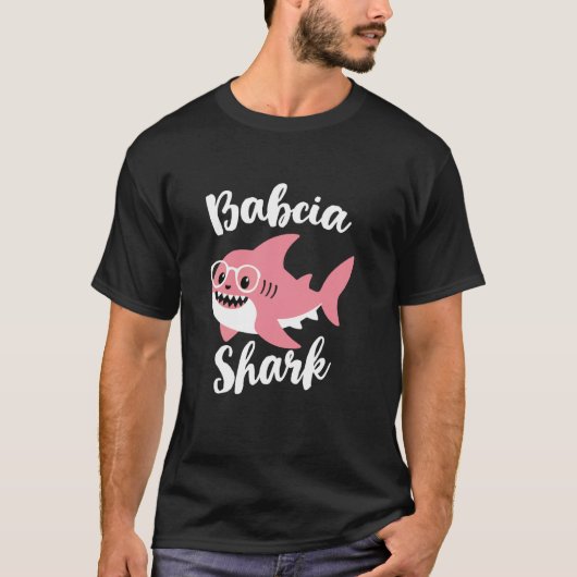 Babcia Shark Mother's Day Grandma Funny Tシャツ (正面)