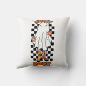 "Babe"女不気味性ハロウィーン幽霊オレンジ クッション (裏面)