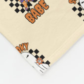 "Babe"女不気味性ハロウィーン幽霊オレンジ フリースブランケット (角)