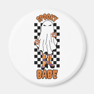 "Babe"女不気味性ハロウィーン幽霊オレンジ マグネット