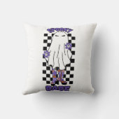 "Babe"女不気味性ハロウィーン幽霊レトロパープル クッション (裏面)