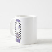 "Babe"女不気味性ハロウィーン幽霊レトロパープル コーヒーマグカップ (正面左)