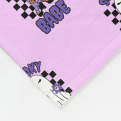 "Babe"女不気味性ハロウィーン幽霊レトロパープル フリースブランケット (角)