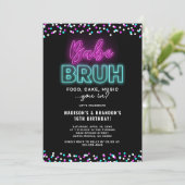 Babe & Bruh ジョイント ティーン 誕生日 インビテーション (スタンド正面)