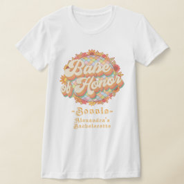 Babe Of Honorレトロ60s 70sバチェロレッテ週末 Tシャツ
