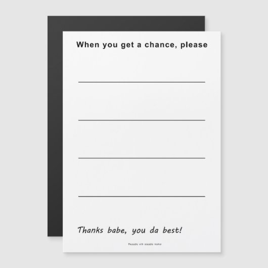 Babe To Doリスト マグネット招待状 (正面/裏面)