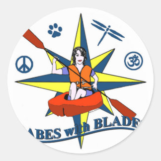 Babes With Bladeステッカー ラウンドシール