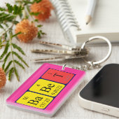 Babet定期的なテーブル名のキーリング キーホルダー (正面右)