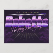 Babette Name Vorname lila Postkarte Geburtstag ポストカード (正面)